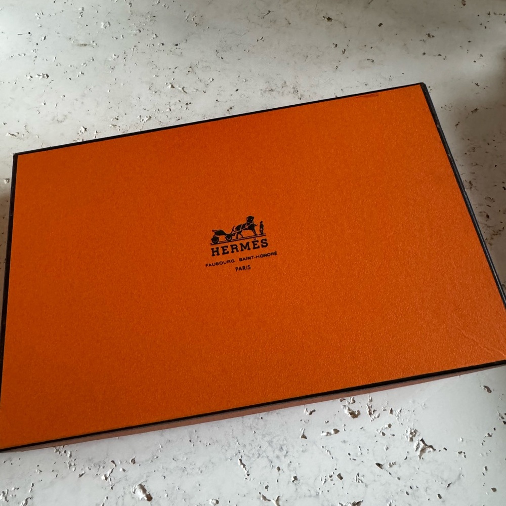 Hermes Orange and Cream Scarf - Picture 5 of 6
